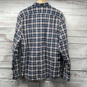 Gap Men's XL Blue Long Sleeve Light weigh Plaid Casual Button Down Shirt